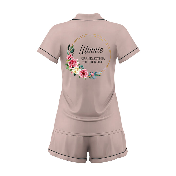 Custom Bride Bridesmaid Wedding Short Pajamas Sets
