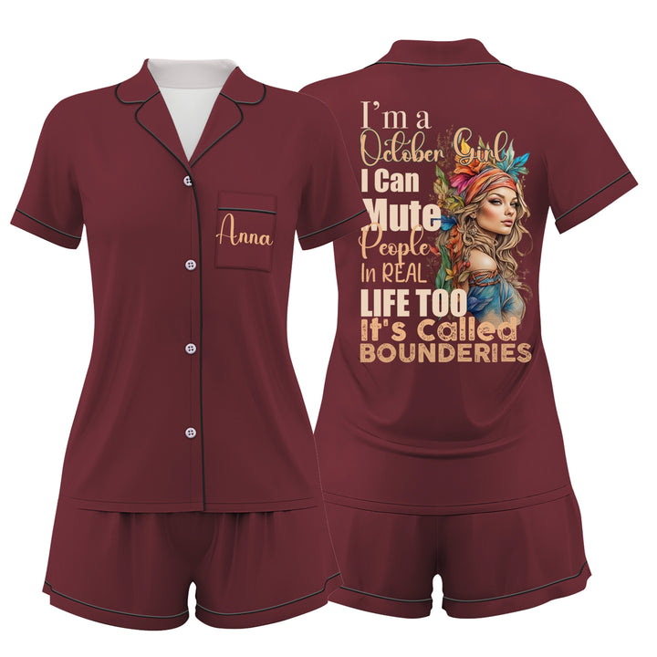 Custom Name Date Birthday Short Pyjamas Sets