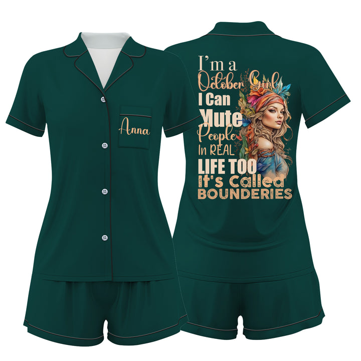 Custom Name Date Birthday Short Pyjamas Sets
