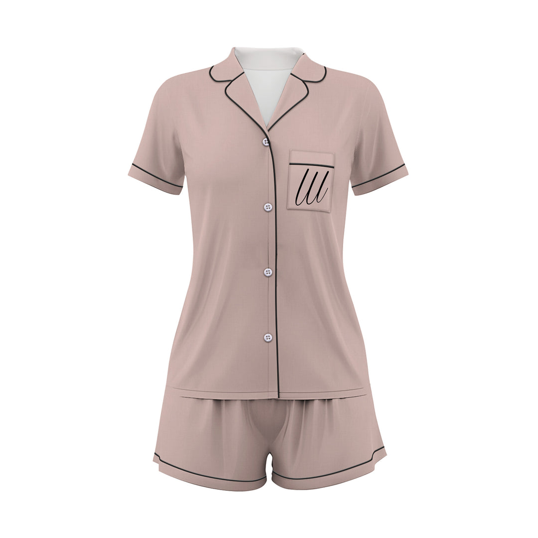 Custom Bride Bridesmaid Wedding Short Pajamas Sets
