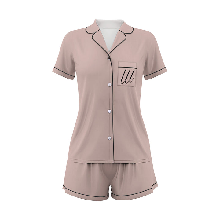 Custom Bride Bridesmaid Wedding Short Pajamas Sets