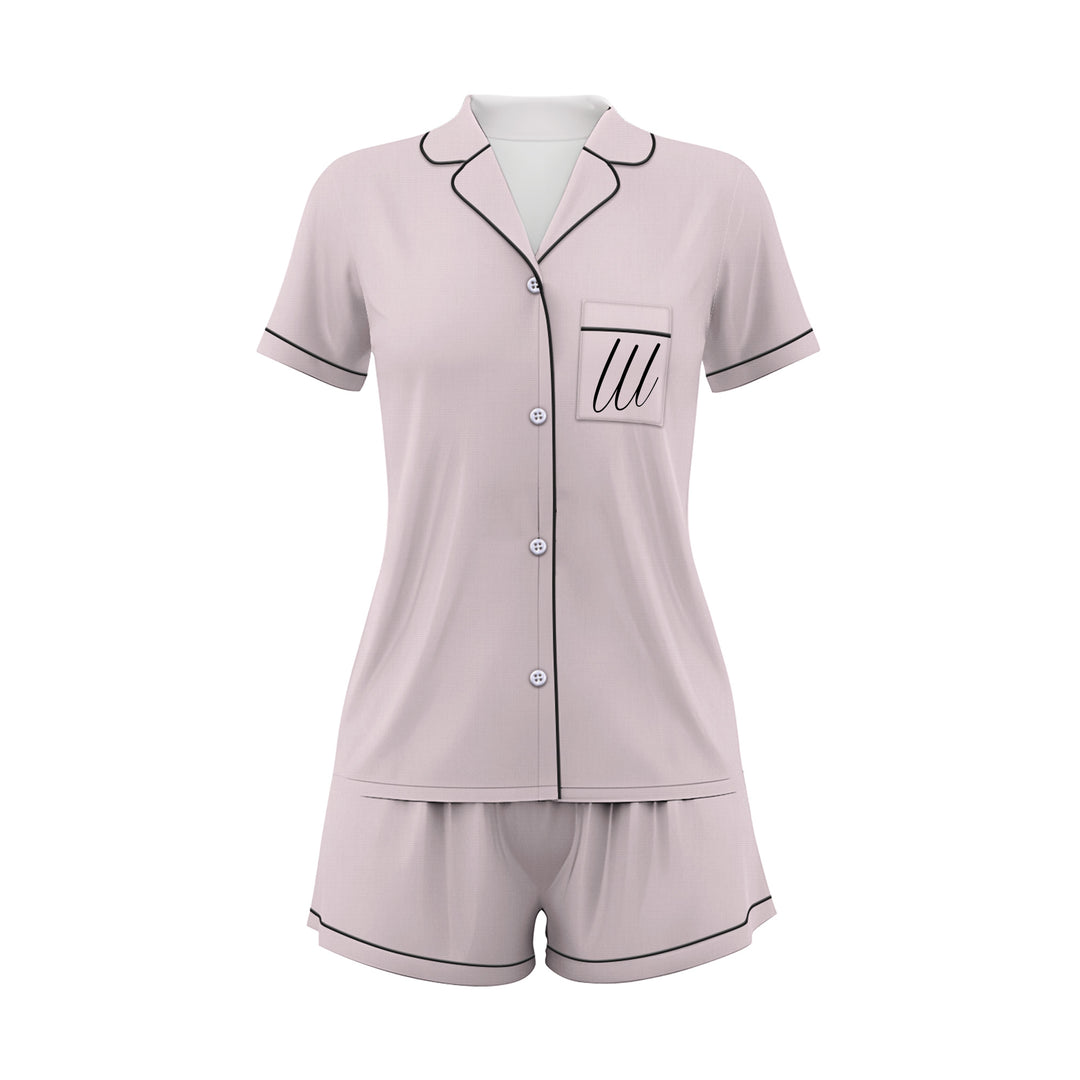 Custom Bride Bridesmaid Wedding Short Pajamas Sets