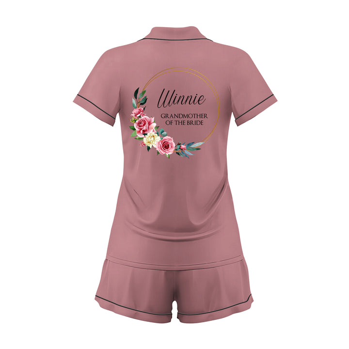 Custom Bride Bridesmaid Wedding Short Pajamas Sets