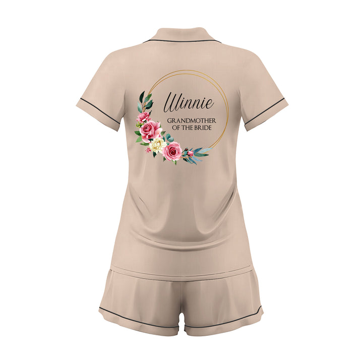 Custom Bride Bridesmaid Wedding Short Pajamas Sets