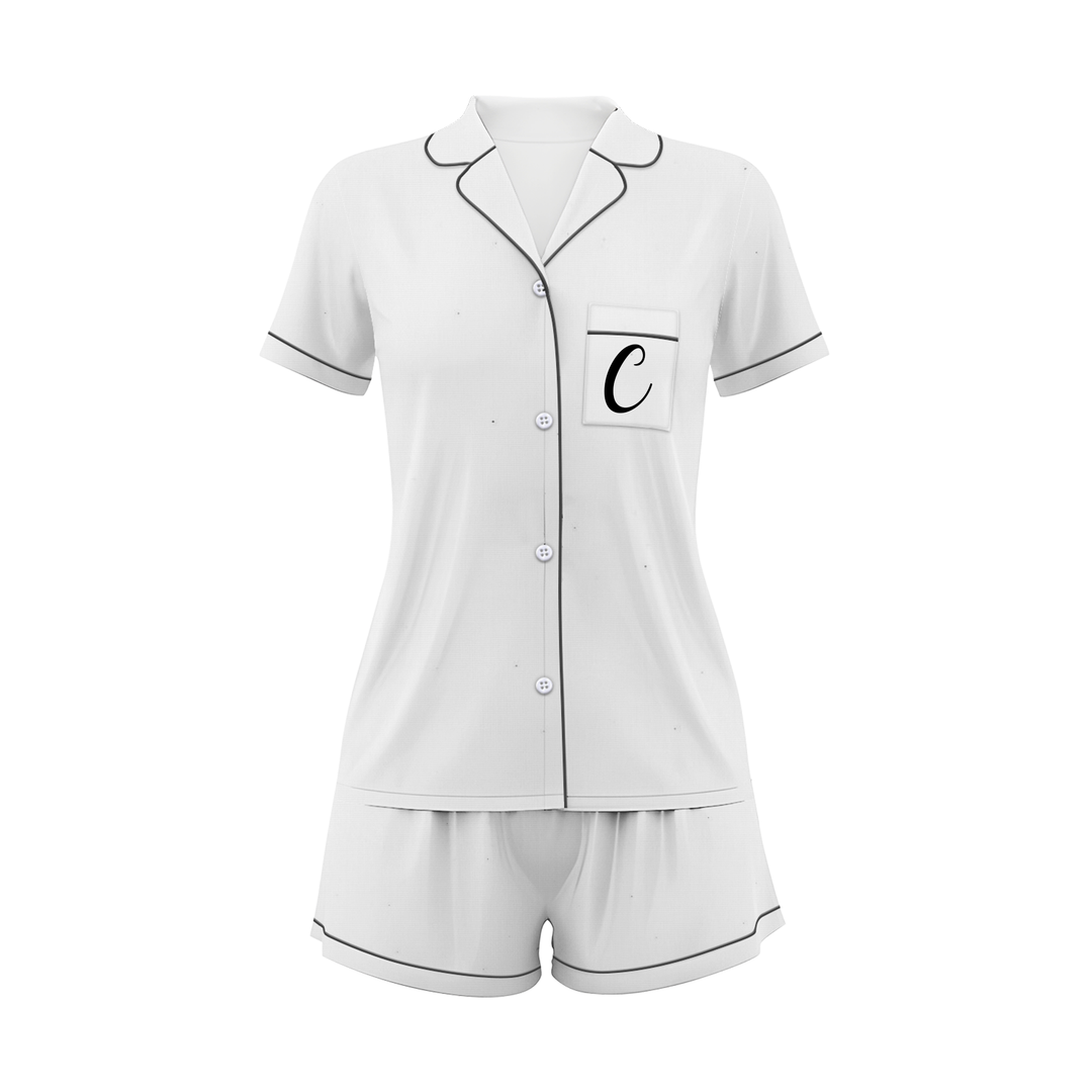 Custom Bridesmaid Wedding Satin Short Pajamas Sets