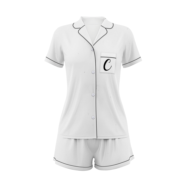 Custom Bridesmaid Wedding Satin Short Pajamas Sets