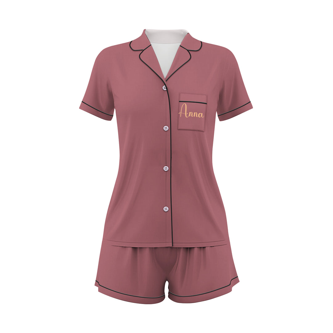 Custom Name Date Birthday Short Pyjamas Sets