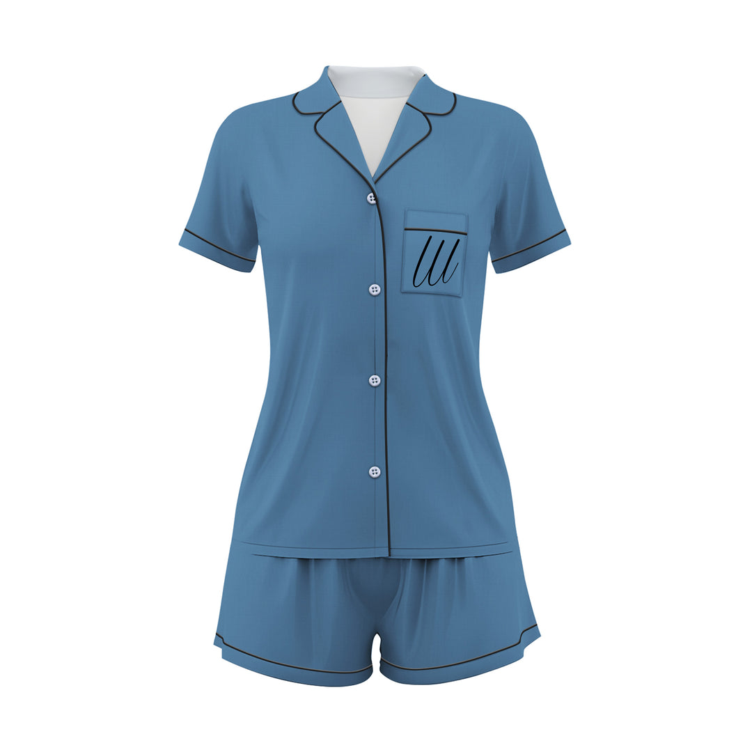Custom Bride Bridesmaid Wedding Short Pajamas Sets