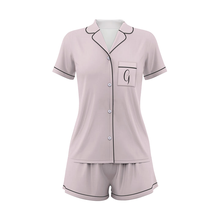 Custom Bride Bridesmaid Wedding Satin Short Pajamas Sets