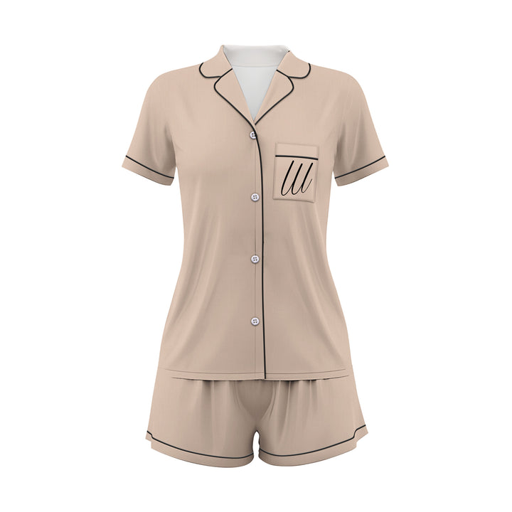 Custom Bride Bridesmaid Wedding Short Pajamas Sets