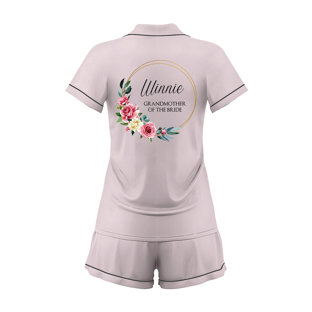 Custom Bride Bridesmaid Wedding Short Pajamas Sets
