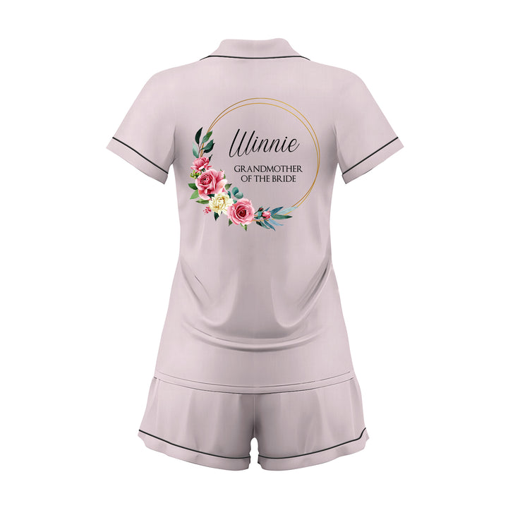 Custom Bride Bridesmaid Wedding Short Pajamas Sets