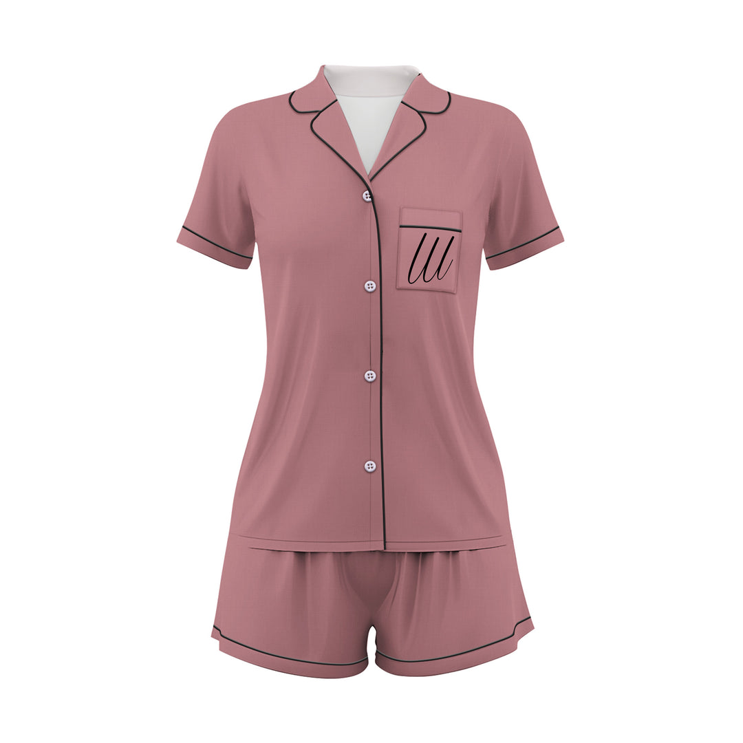 Custom Bride Bridesmaid Wedding Short Pajamas Sets