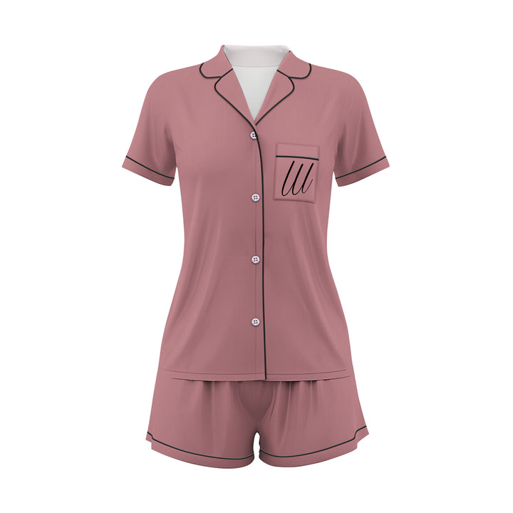 Custom Bride Bridesmaid Wedding Short Pajamas Sets