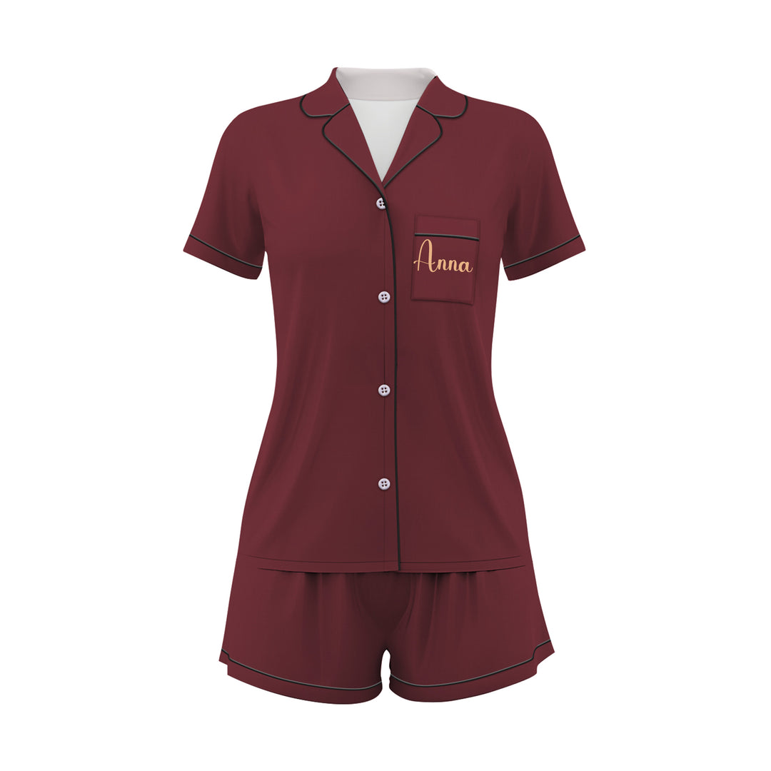 Custom Name Date Birthday Short Pyjamas Sets