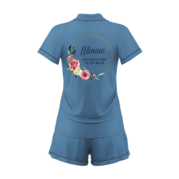 Custom Bride Bridesmaid Wedding Short Pajamas Sets