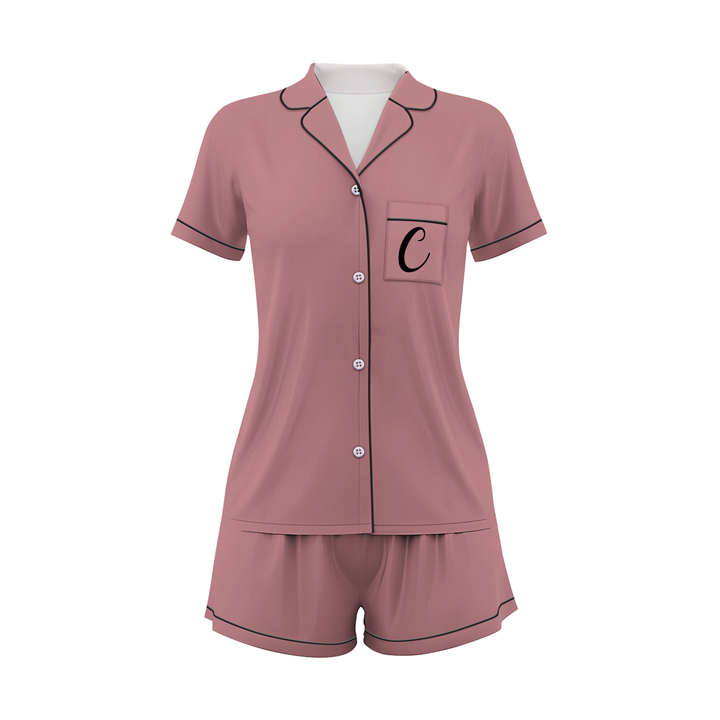 Custom Bridesmaid Wedding Satin Short Pajamas Sets