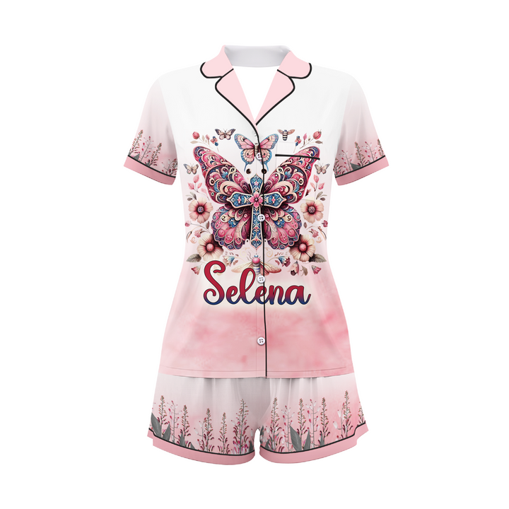 Custom Text As For Me And My House But Short Pajamas Set