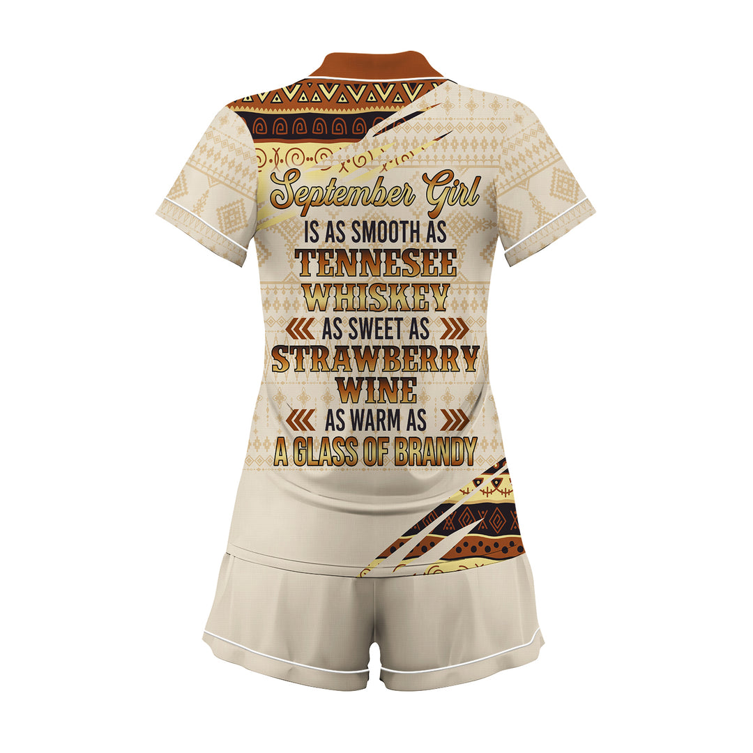 Custom Name and Month Short Pajamas Set