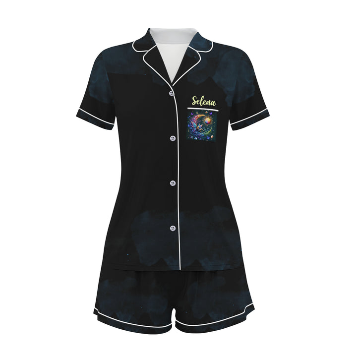 Custom Text Hippie Short Pajamas Set