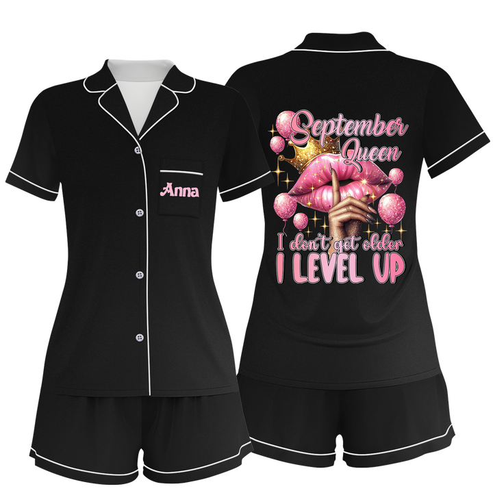 Personalize Name Birthday Month Short Pyjamas Sets