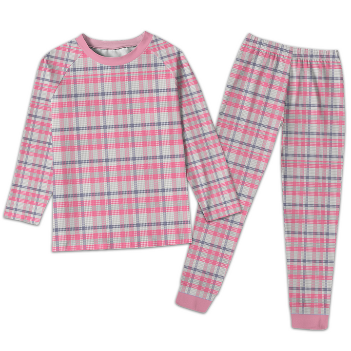 Ttartan Plaid Retro Color Pattern Pajamas Set