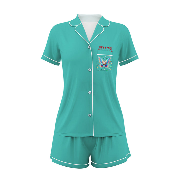 Custom Butterfly Short Pajamas Set